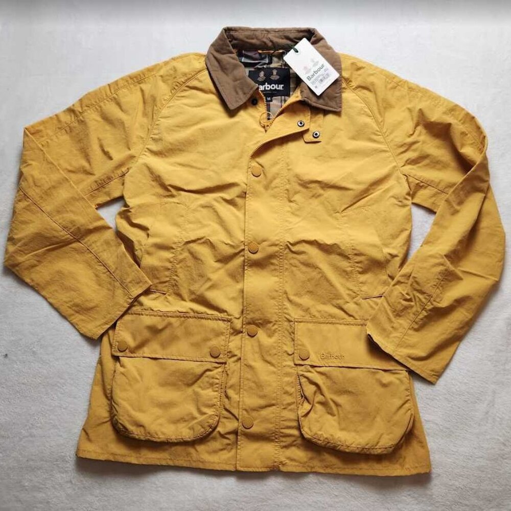 New men's M Barbour x Vineyard Vines Ashby Showerproof jacket in color Honey